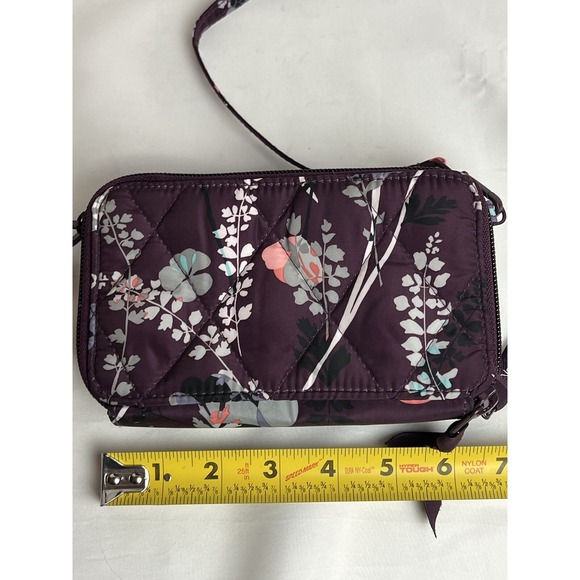 Vera Bradley Ultralight Enchanted Garden Wine Colored Floral  Wallet Mint Cond - Picture 8 of 8